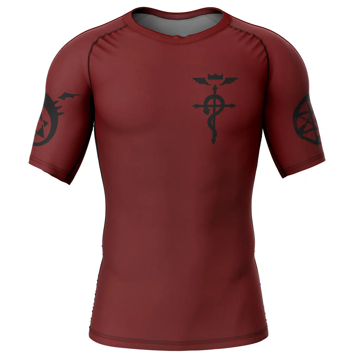 Edward Elric v2 Fullmetal Alchemist Short Sleeve Rash Guard Compression Shirt