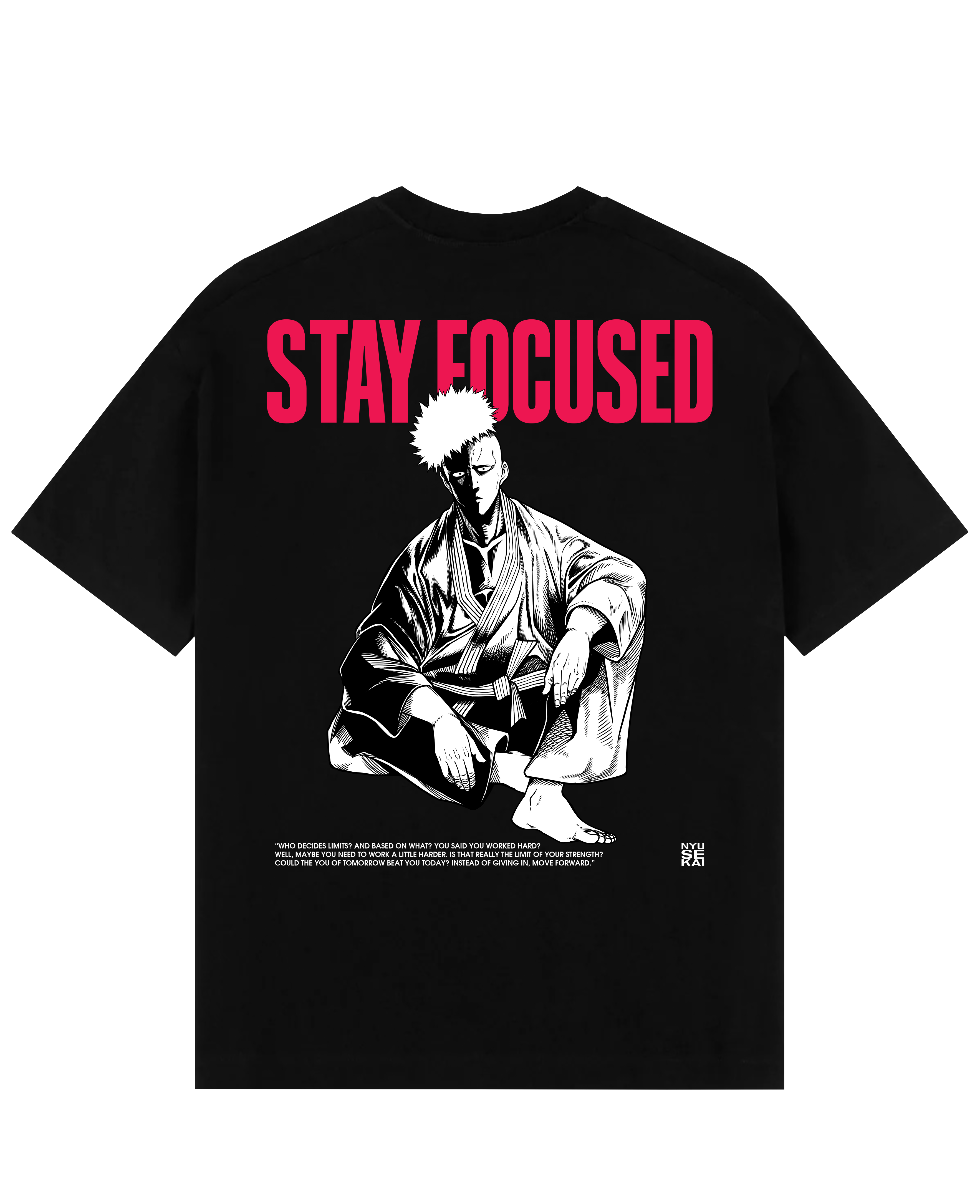 "Saitama X Stay Focused - One Punch Man" Oversize T-Shirt