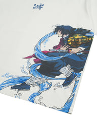 Nysekai "Water Breathing" Demon Slayer Vintage Washed Oversized T-Shirt