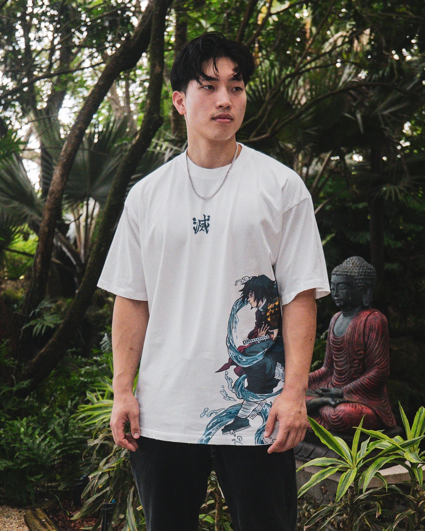 Nysekai "Water Breathing" Demon Slayer Vintage Washed Oversized T-Shirt
