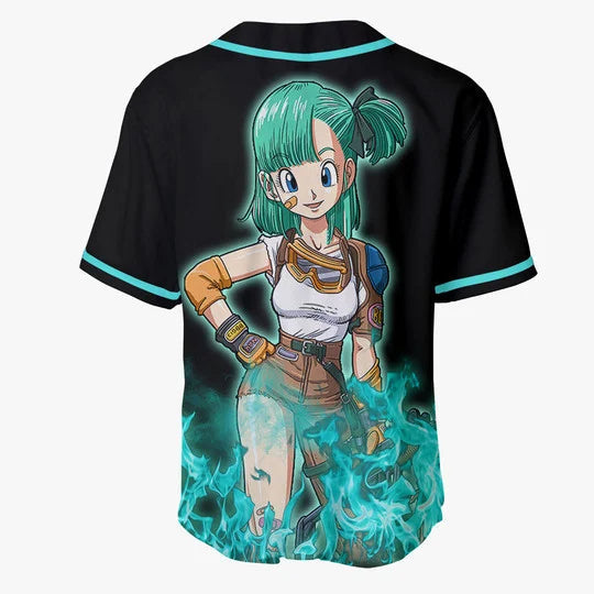 Nysekai "3D Anime Bulma Custom Fandom -Dragon Ball" Baseball Tee