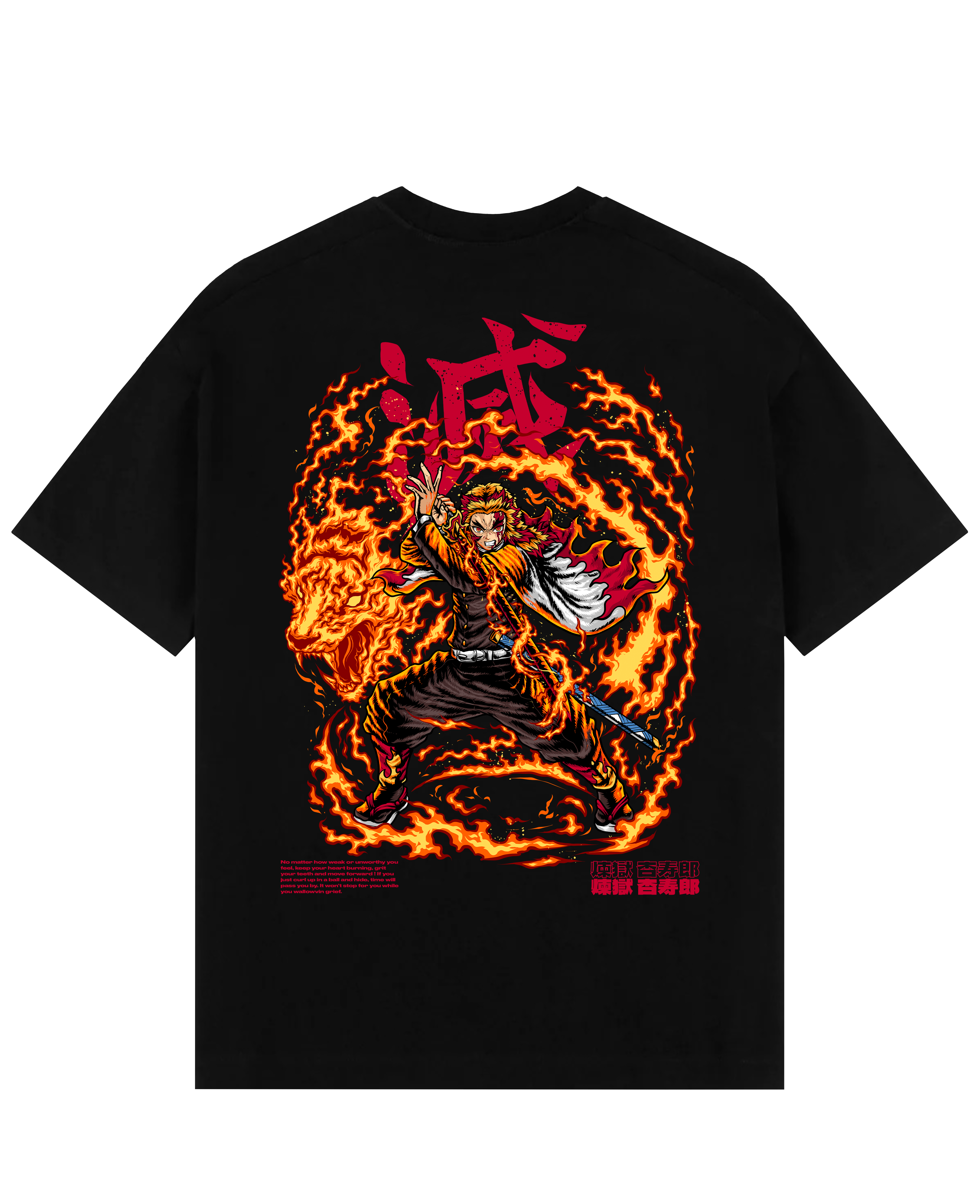 "Rengoku X Flaming Tiger - Demon Slayer" Oversize T-Shirt