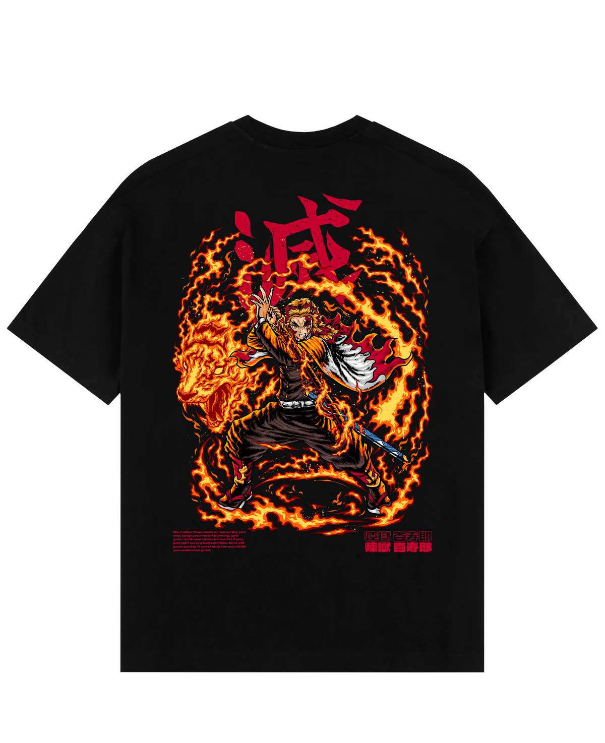 "Rengoku X Flaming Tiger - Demon Slayer" Oversize T-Shirt