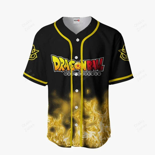 Nysekai "3D Anime Vegeta Super Saiyan Custom Fandom - Dragon Ball" Baseball Tee