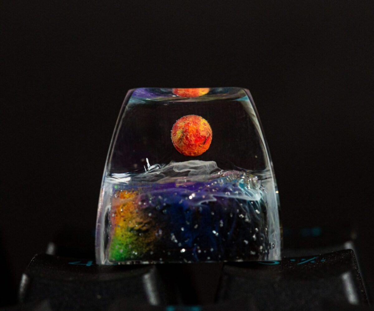 Universe Mars Galaxy keycap - Hirosart