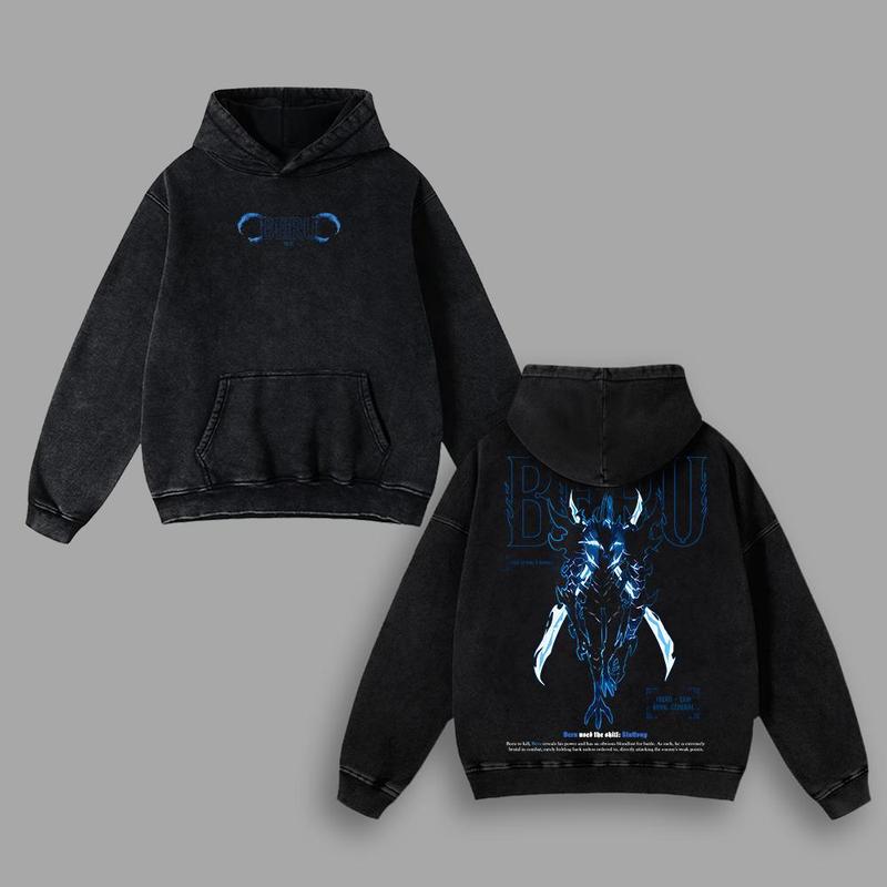 Nysekai "Beru" Solo Leveling Vintage Oversized Hoodie