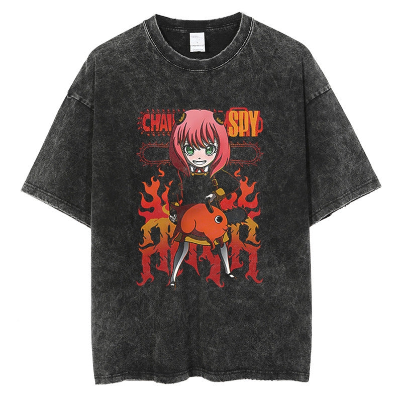 Nysekai "Anyata" Spy x Family Vintage Washed Oversized T-Shirt