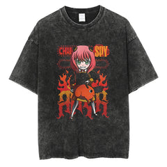 Nysekai "Anyata" Spy x Family Vintage Washed Oversized T-Shirt