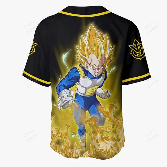 Nysekai "3D Anime Vegeta Super Saiyan Custom Fandom - Dragon Ball" Baseball Tee