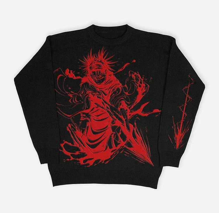 Nysekai "Choso Piercing Blood Knit - Jujutsu Kaisen" Sweatshirt