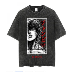 Nysekai "The Champion" Baki Hanma Vintage Washed Oversized T-Shirt