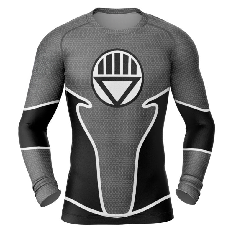 Black Lantern DC Comics Long Sleeve Rash Guard Compression