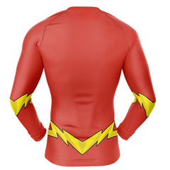 The Flash DC Comics Long Sleeve Rash Guard Compression