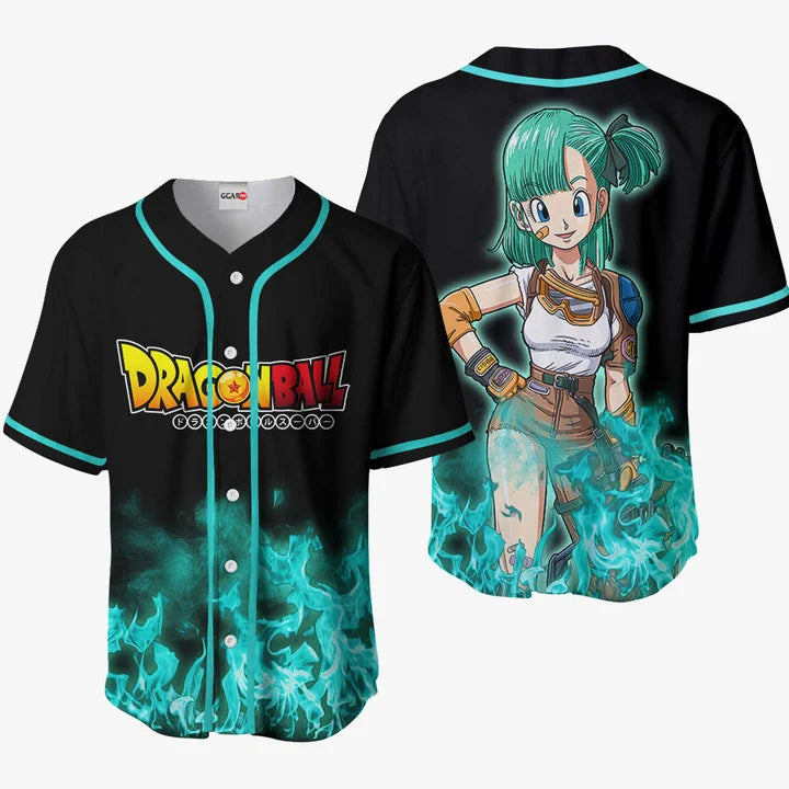 Nysekai "3D Anime Bulma Custom Fandom -Dragon Ball" Baseball Tee