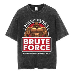 Nysekai "Brute Force" Baki Hanma Vintage Washed Oversized T-Shirt