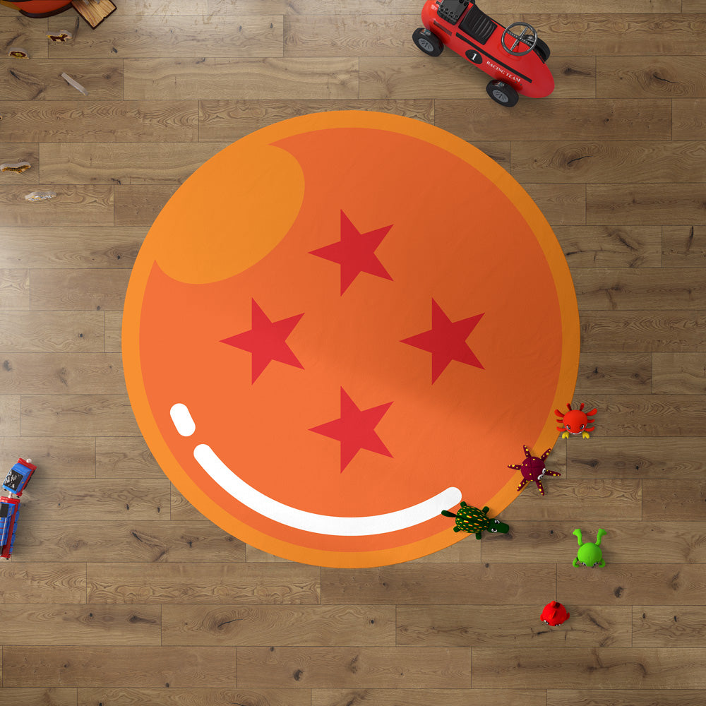 4-Star Dragon Ball Custom Round Rug