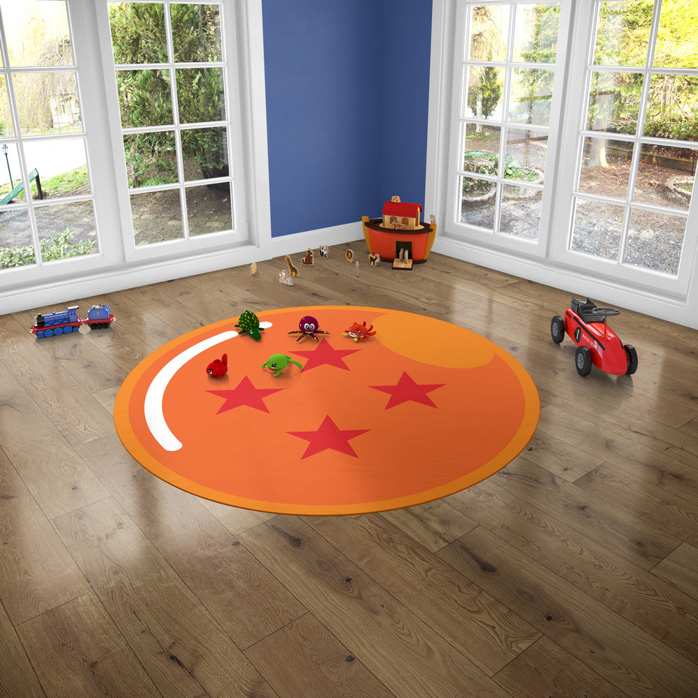 4-Star Dragon Ball Custom Round Rug