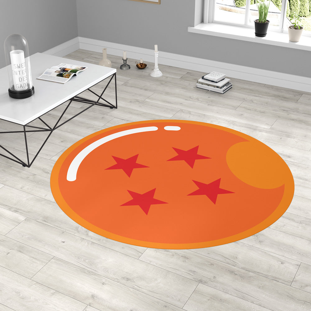 4-Star Dragon Ball Custom Round Rug