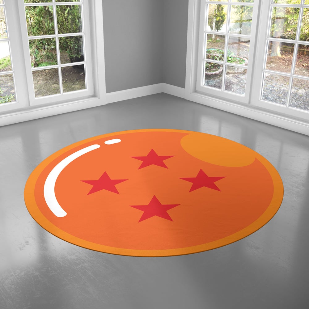 4-Star Dragon Ball Custom Round Rug