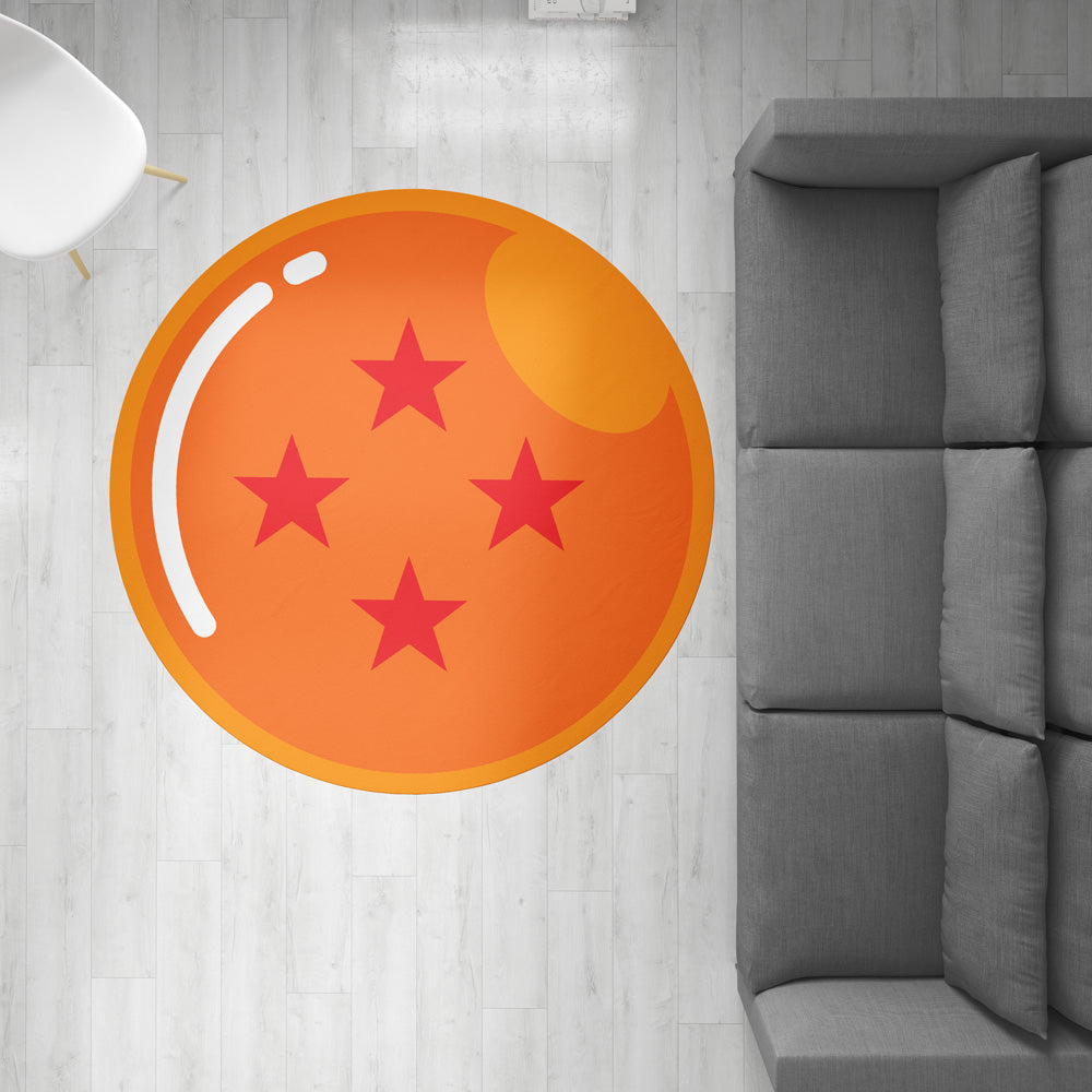 4-Star Dragon Ball Custom Round Rug