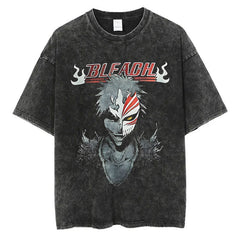 Nysekai "Hollow Mask" Bleach Vintage Washed Oversized T-Shirt