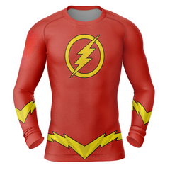 The Flash DC Comics Long Sleeve Rash Guard Compression