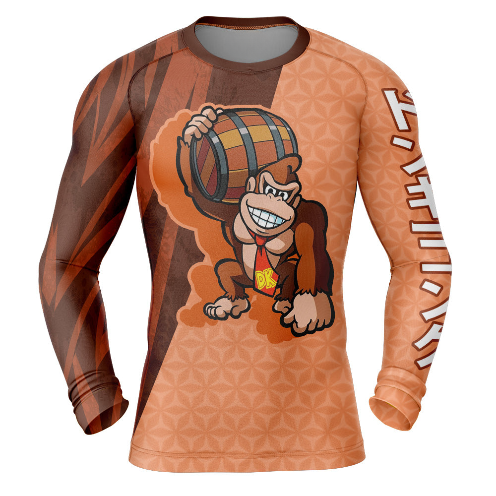 Donkey Kong Super Smash Bros Long Sleeve Rash Guard Compression