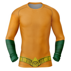 Aquaman DC Comics Long Sleeve Rash Guard Compression