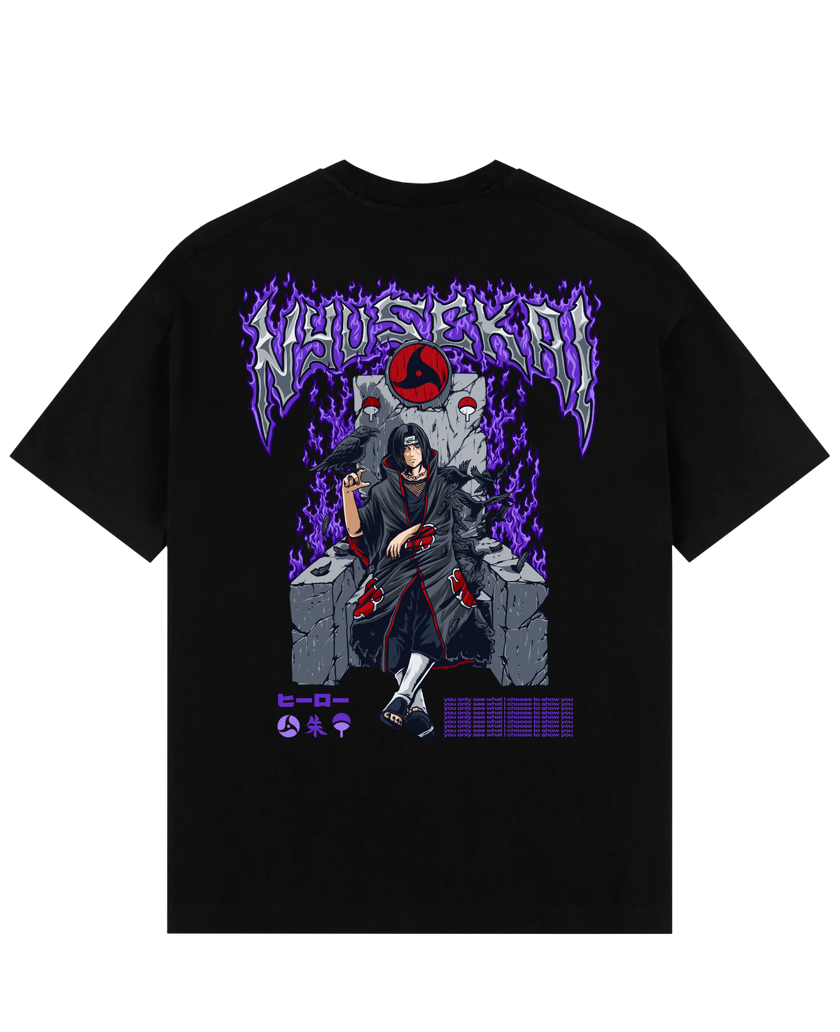 "Itachi X Throne - Naruto Shippuden" Oversize T-Shirt V1