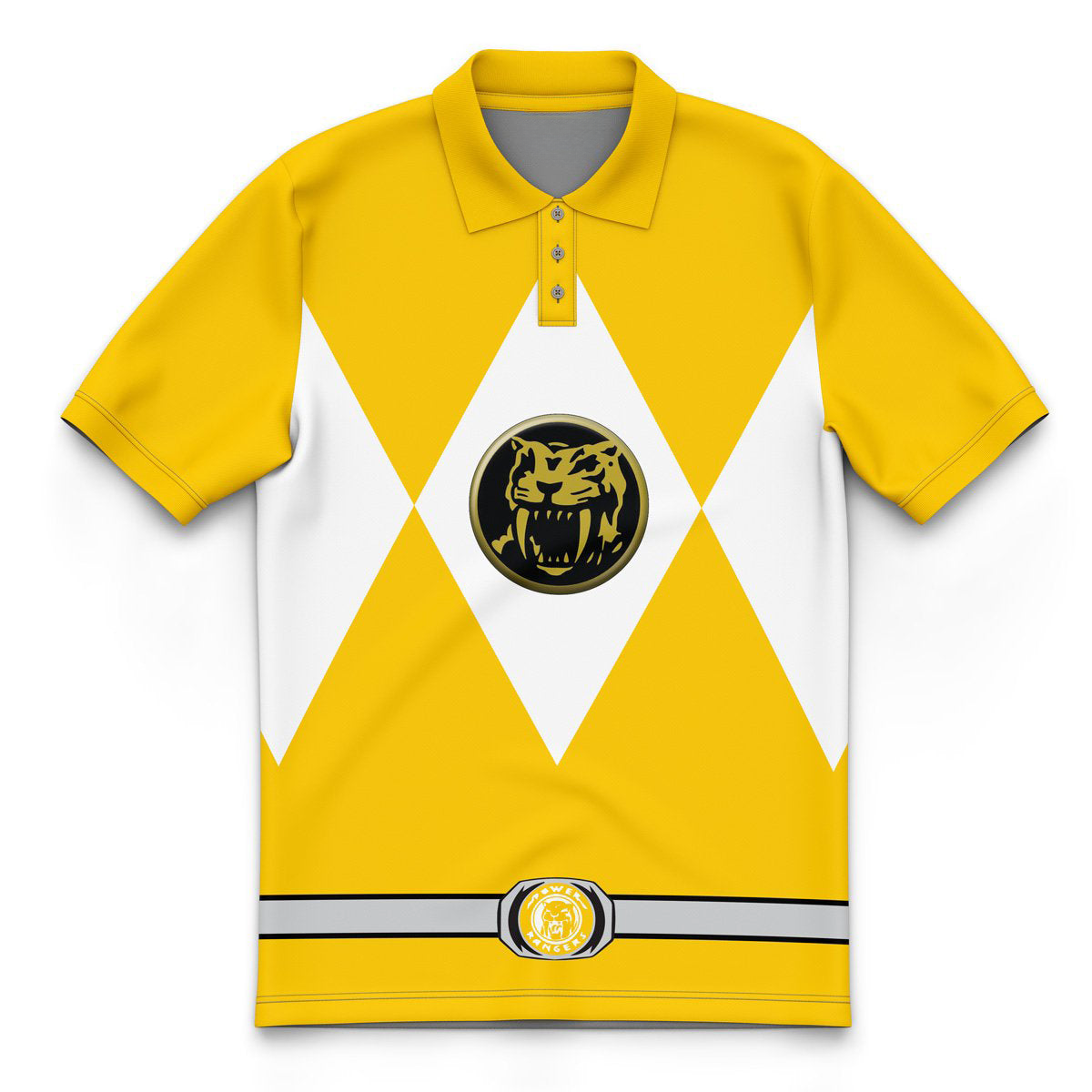 Yellow Ranger Mighty Morphin Power Rangers Polo Goft Shirt