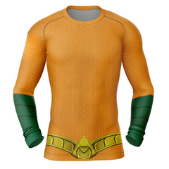 Aquaman DC Comics Long Sleeve Rash Guard Compression