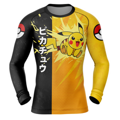 Pikachu Attack Pokemon Long Sleeve Rash Guard Compression