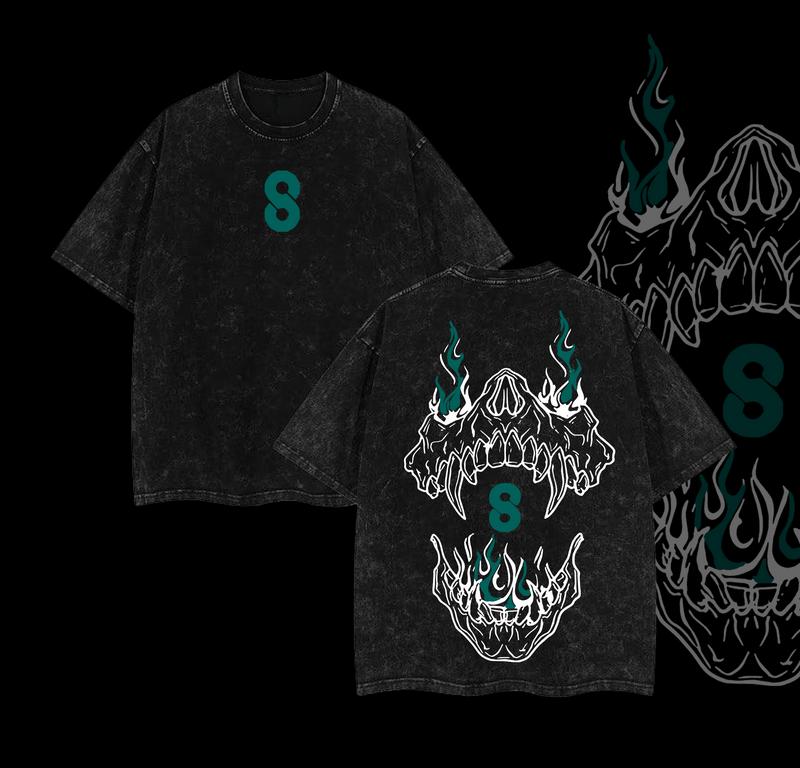 Nysekai "Kafka Hibino" Kaiju No. 8 Vintage Washed Oversized T-Shirt