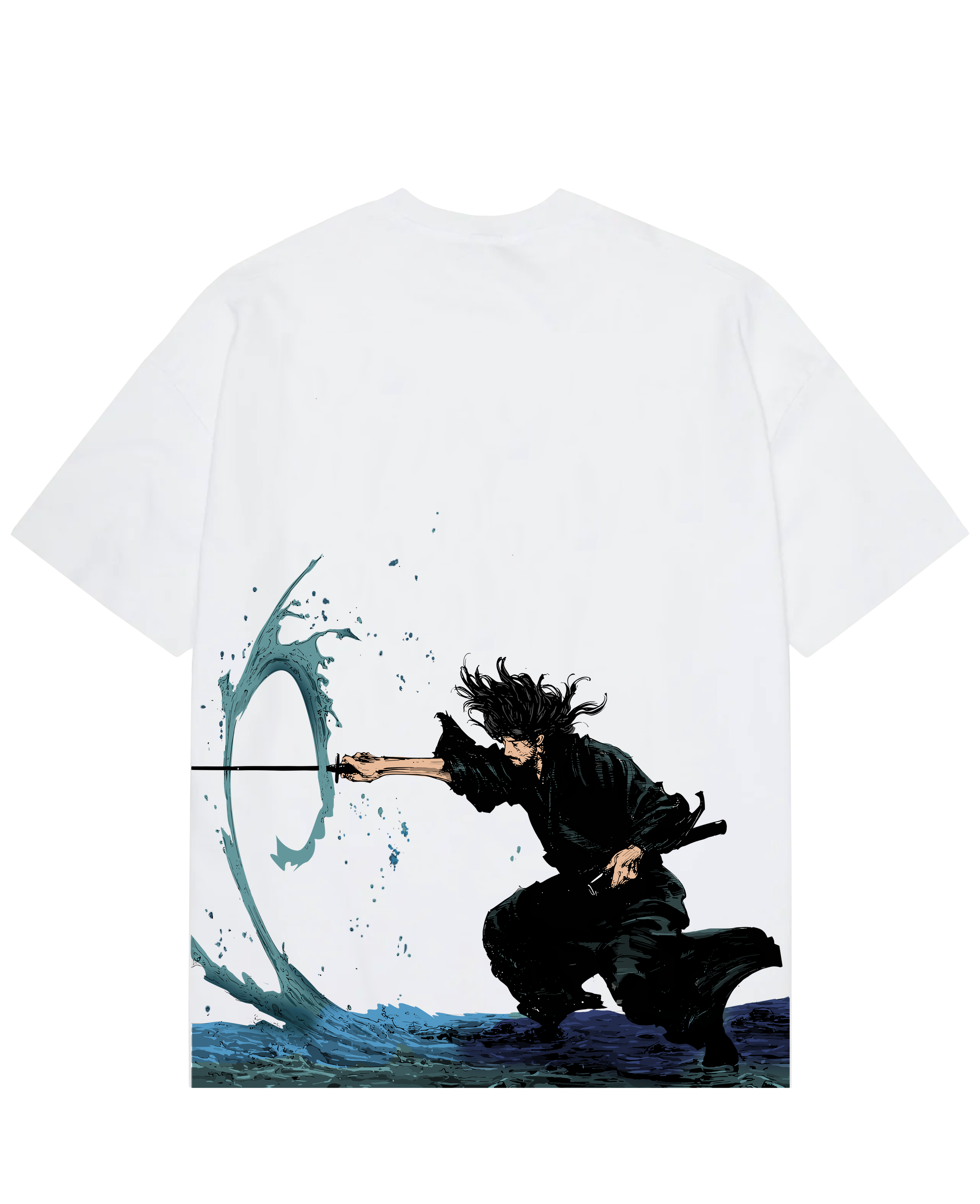 a t - shirt with a picture of a man holding a sword