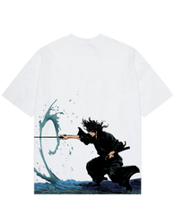 a t - shirt with a picture of a man holding a sword