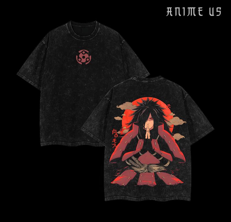 Nysekai "Madara Uchiha" Naruto Vintage Washed Oversized T-Shirt