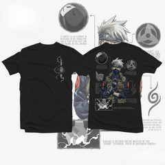 a black t - shirt with a picture of an anime character on it