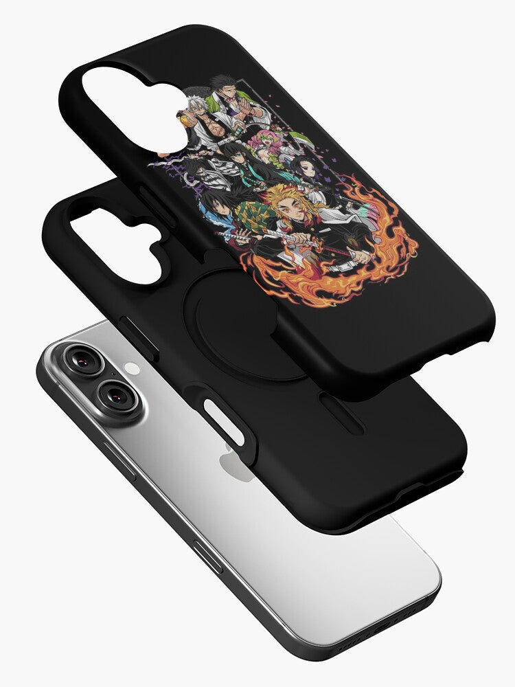 Nysekai "Demon Slayer Black and White Manga iPhone 11-16 Tough Case