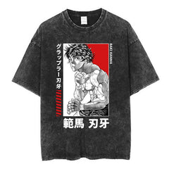 Nysekai "The Grappler" Baki Hanma Vintage Washed Oversized T-Shirt