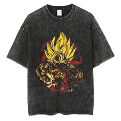 Nysekai "Attack of the Son" Dragon Ball Vintage Washed Oversized T-Shirt