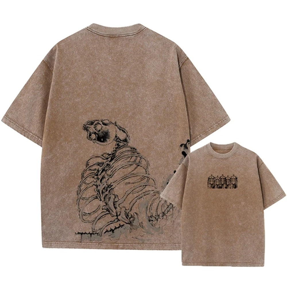 Nysekai "Shining Centipede" Berserk Vintage Washed Oversized T-Shirt