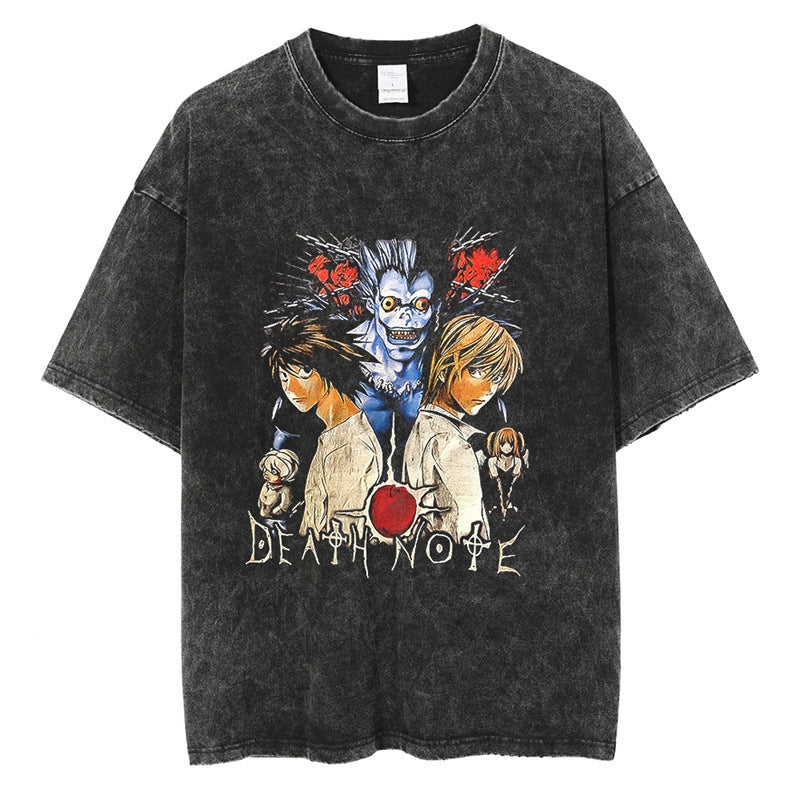 Nysekai "Nemesis" Death Note Vintage Washed Oversized T-Shirt