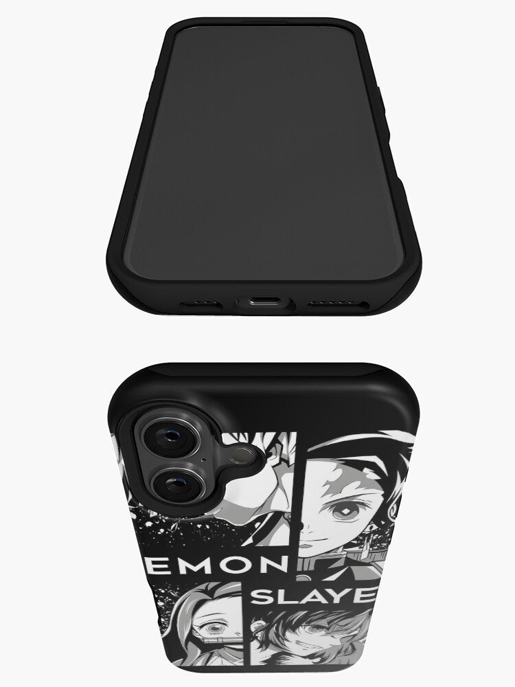 Nysekai "Demon Slayer Black and White Manga iPhone 11Pro-16Pro Tough Case
