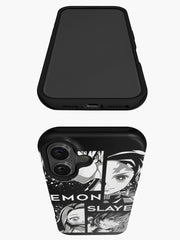Nysekai "Demon Slayer Black and White Manga iPhone 11Pro-16Pro Tough Case