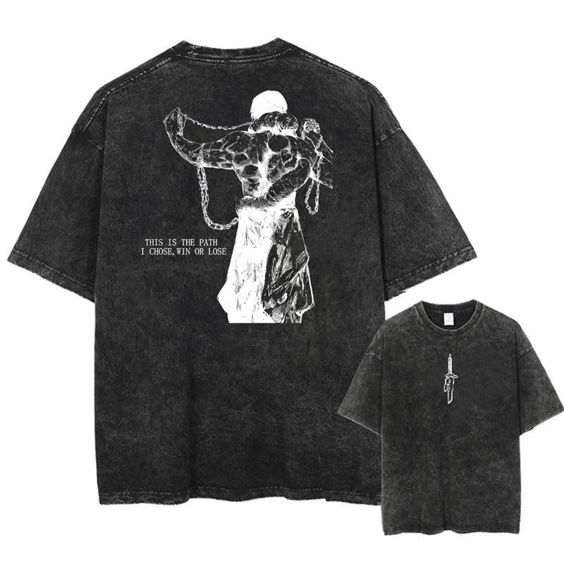 Nysekai "Path" Jujutsu Kaisen Vintage Washed Oversized T-Shirt