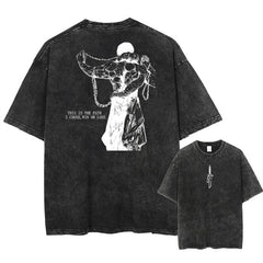 Nysekai "Path" Jujutsu Kaisen Vintage Washed Oversized T-Shirt
