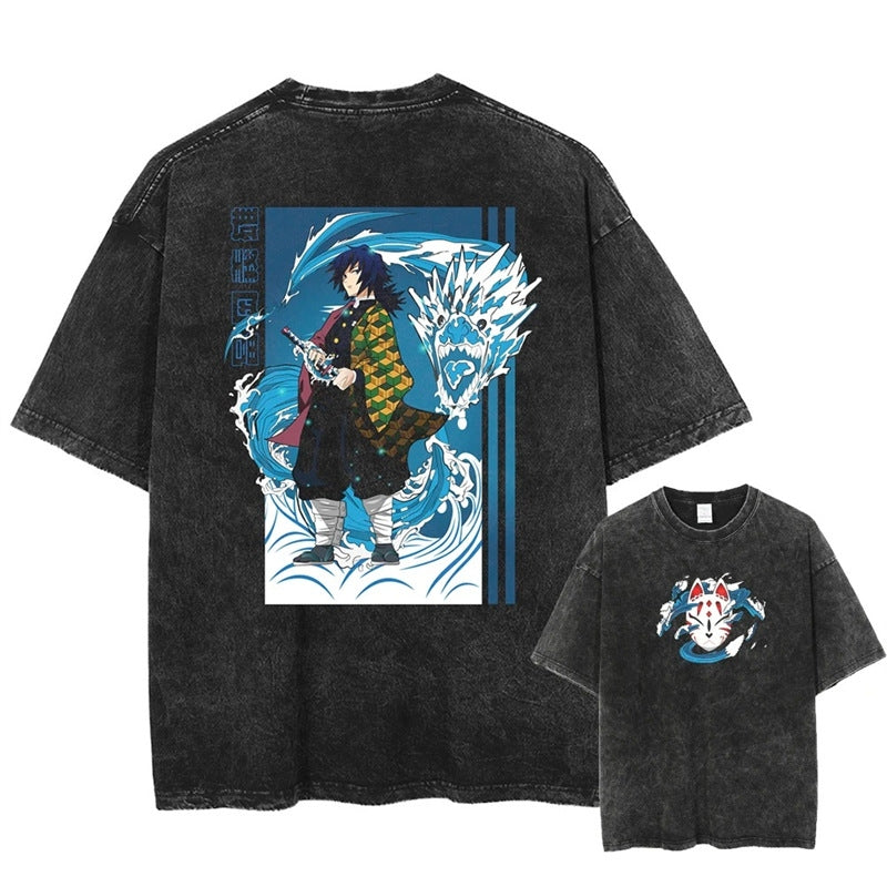 Nysekai "Giyu" Demon Slayer Vintage Washed Oversized T-Shirt