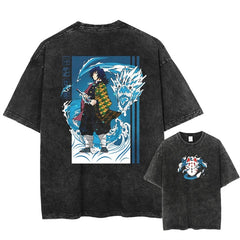 Nysekai "Giyu" Demon Slayer Vintage Washed Oversized T-Shirt