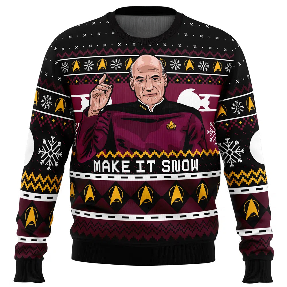 Captain Picard Star Trek Ugly Christmas Sweater