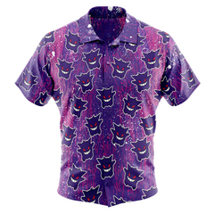 Gengar Pokemon v2 Button Up Hawaiian Shirt